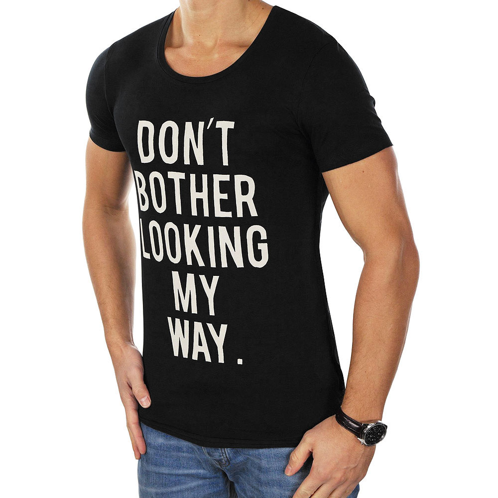 Jack & Jones Slogan TShirt jorTYPE 3 in Schwarz oder Weiß mit coolen